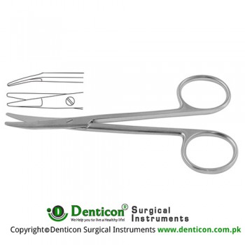 Kilner Dissecting Scissor Curved Stainless Steel, 12 cm - 4 3/4"
